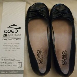 Abeo Terrie Orthopedic Black Ballet Flat Sz 8 N